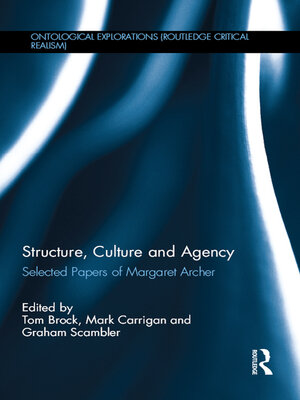 cover image of Structure, Culture and Agency